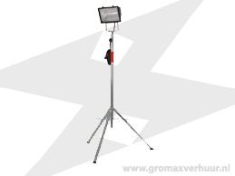 Bouwlamp 150 watt op statief 2,5 mtr