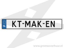 kentekenplaat  maken gromax