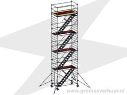 Trappentoren parallel 1,30 x 2,50  10,00 vloerhoogte